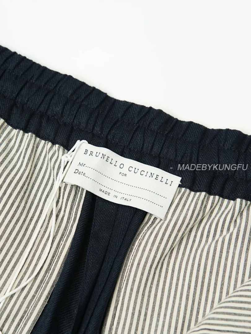 【A+ Item ID 9079 BC Natural Linen Rolled Edge Shorts With Double Pleat Design, Drawstring, Elastic - Image 17