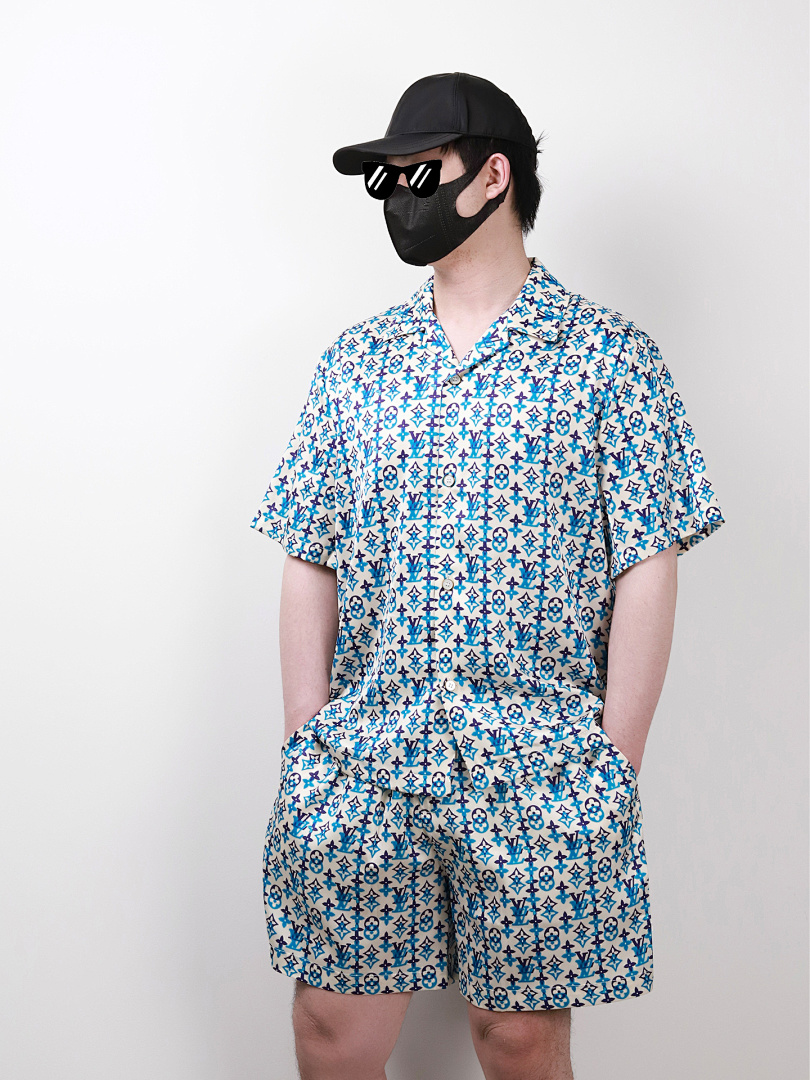 Other 1V Mulberry Silk Blended Cuban Collar Shirt - Image 8