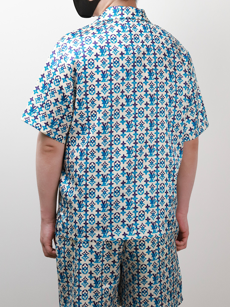 Other 1V Mulberry Silk Blended Cuban Collar Shirt - Image 4