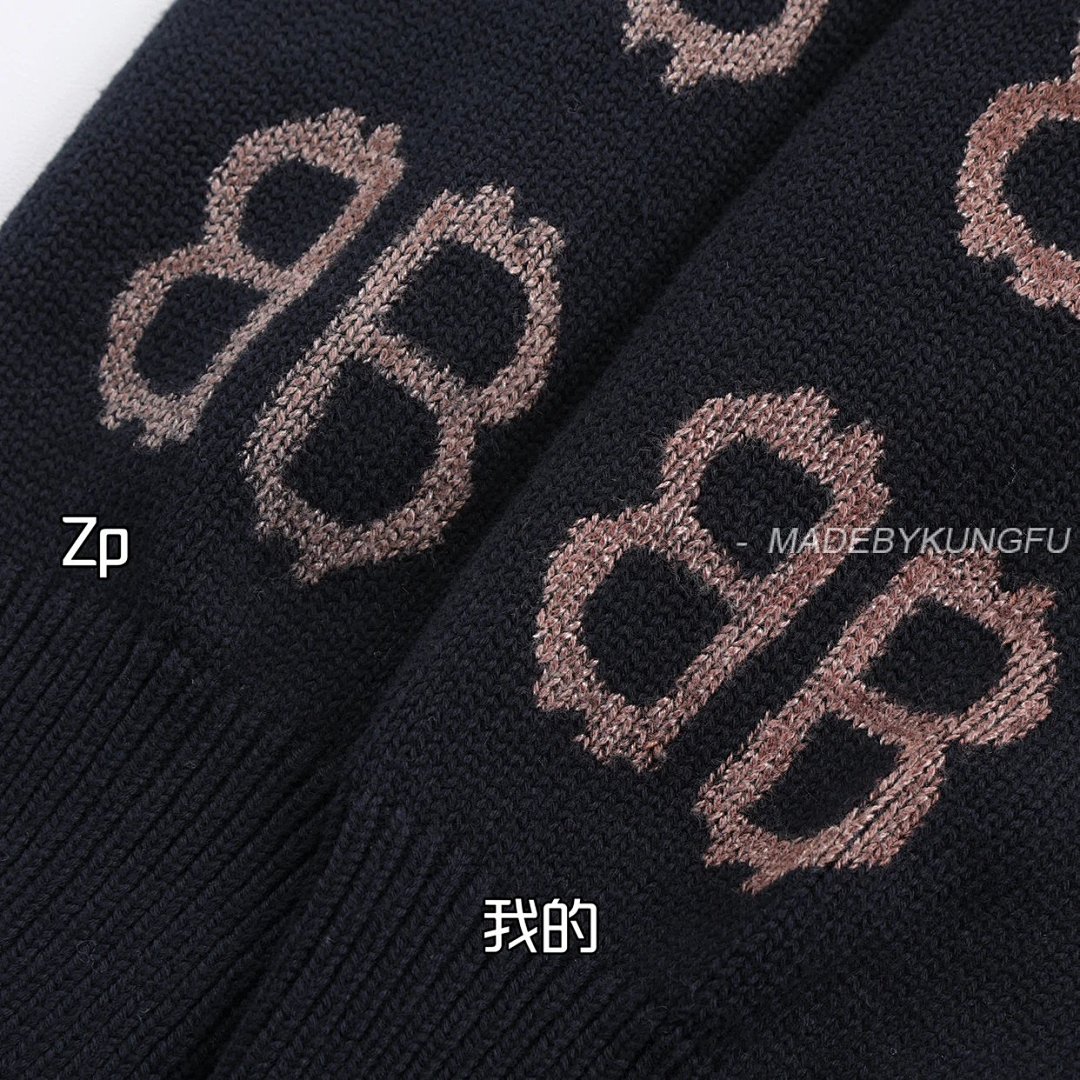 【A+ Item ID 8250 Balenci@Ga- Paris -2024Ss- Mud Dyed Double B Printed Sweater (Turtlen) - Image 26