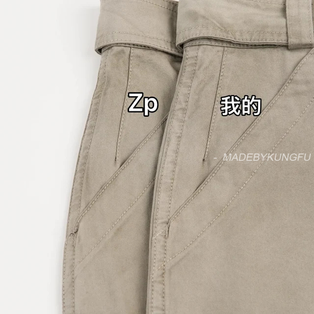 【A+ Item ID 9091 Acne SS26 Big Factory Stained And Washed Solid Color Zipper Work Pants Pocket Casu - Image 25