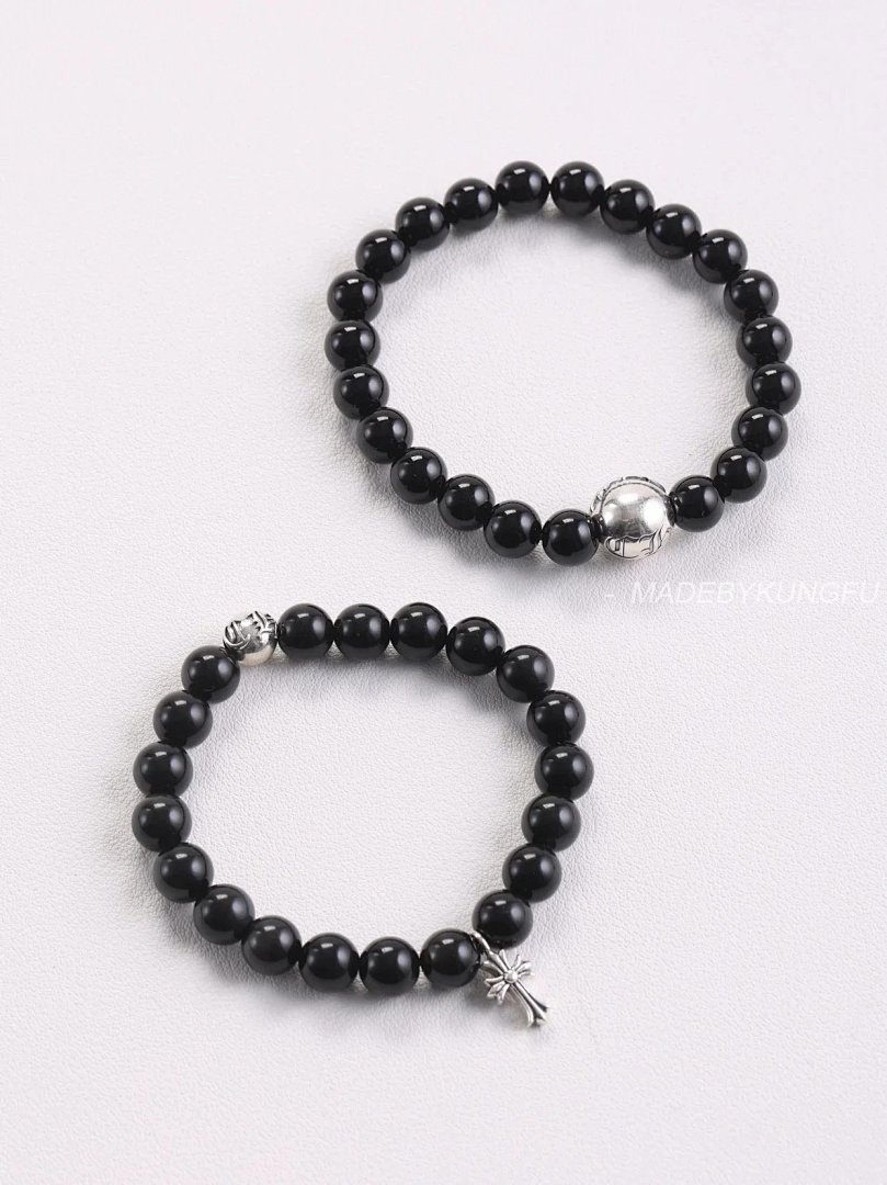 【A+ Item ID 8385 Two New Colors Added -Chrome-Hearts-CH- Crow Heart (Gemstone Bracelet) - Image 30