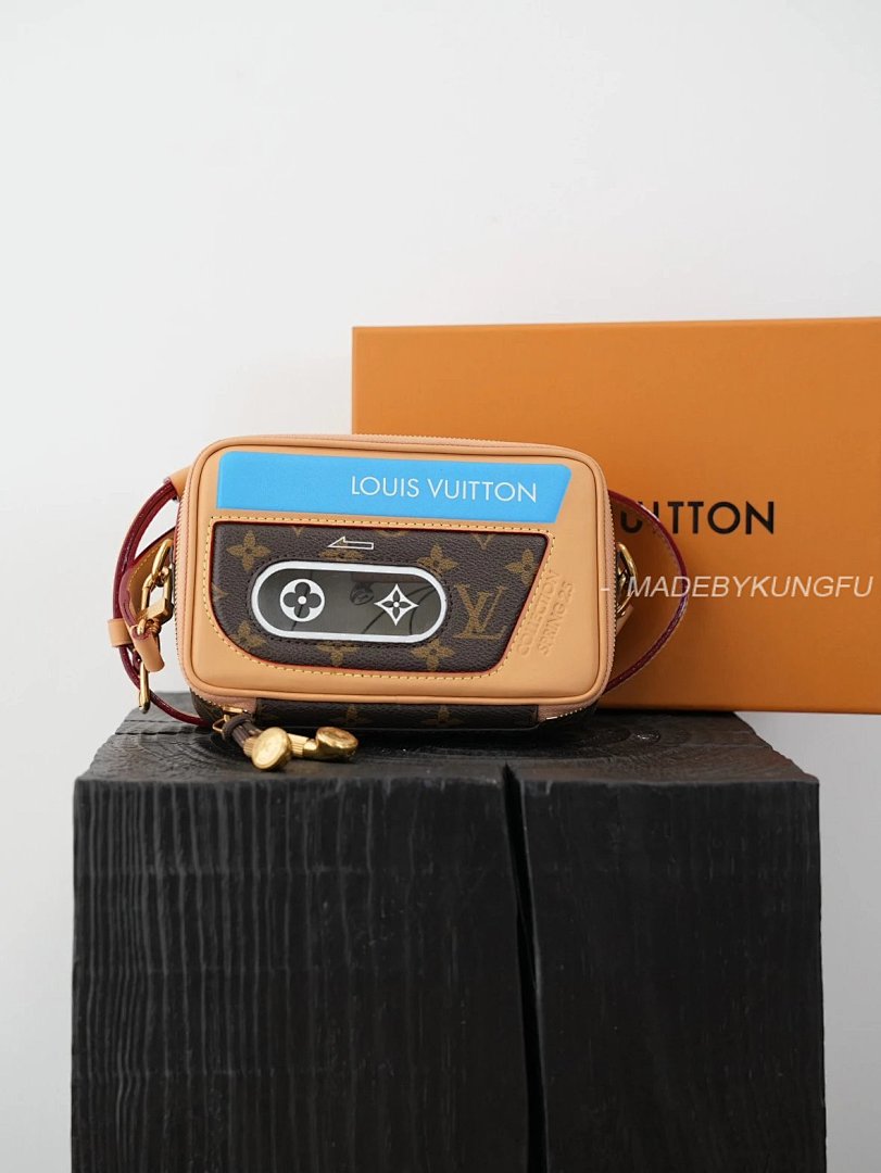 【A+ Item ID 8510 Tape Recorder Crossbody Bag “ Imported Cowhide ” Gold Piece Hardware - Image 17