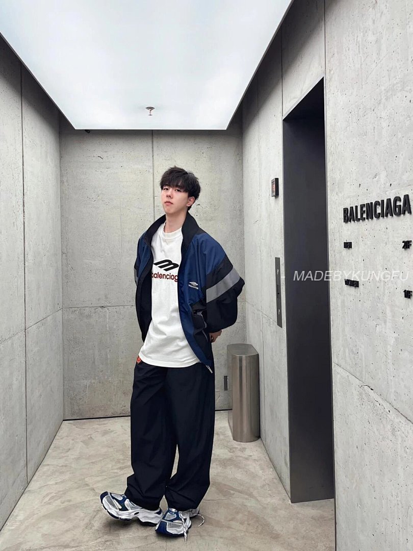 【A+ Item ID 8014 Balenc1@Ga- Paris-2024SS (Tri Color Spliced Windbreaker Coat OVisiz) - Image 26