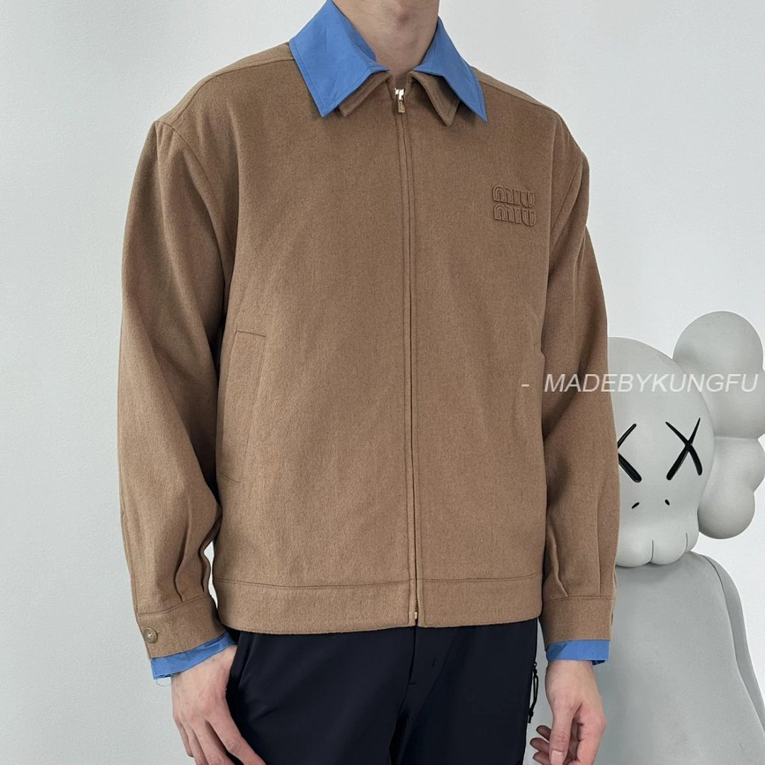 【A+ Item ID 8038 M1UM1U Miu _Silk Lining_ _Camel Hair Mixed Yarn_ Zipper Opening An, photo 1