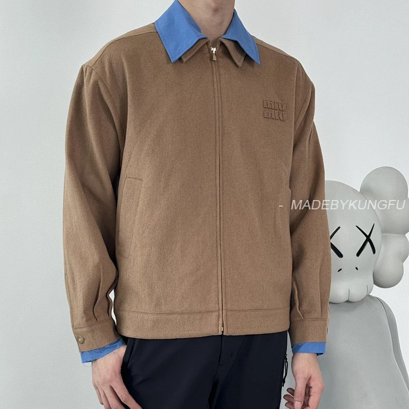 【A+ Item ID 8038 M1UM1U Miu _Silk Lining_ _Camel Hair Mixed Yarn_ Zipper Opening An, photo 1