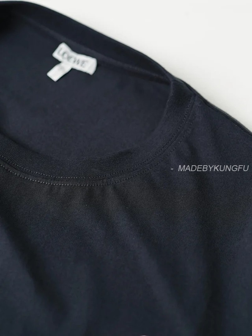 【A+ Item ID 9021 Loe×Wain Joint Solid Color Round Neck Short Sleeve T-Shirt - Image 22