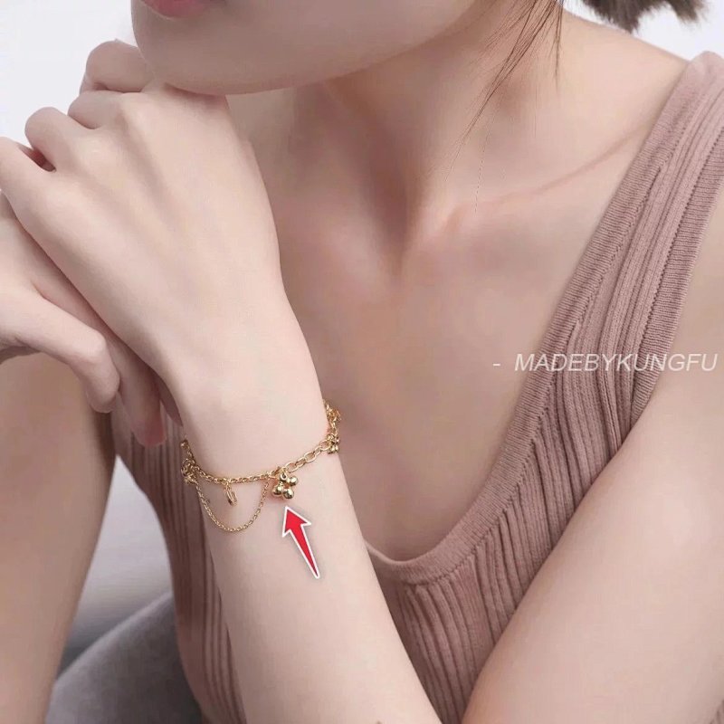 【A+ Item ID 8368 Advanced Customization (Floral Bracelet Gold Plated Adju), photo 1