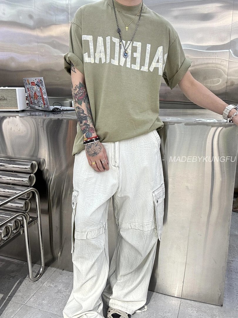【A+ Item ID 8278 Balenc1Aga (Paris-2023S Pattern Paper Series Short Sleeves Retro) - Image 33