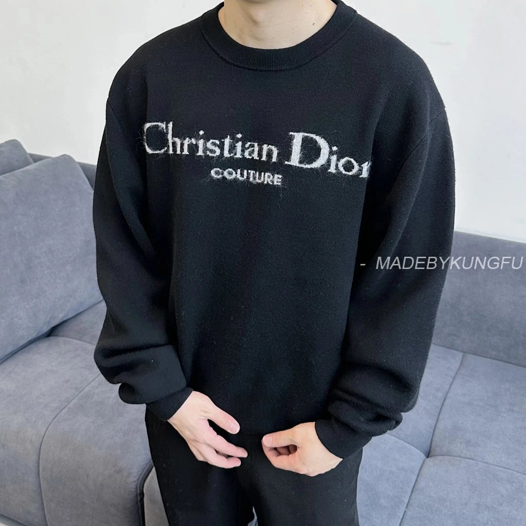 【A+ Item ID 8257 D10R-D Home -2024Ss- Letter Logo- Mohair Knitted Sweater (Air Laminat)