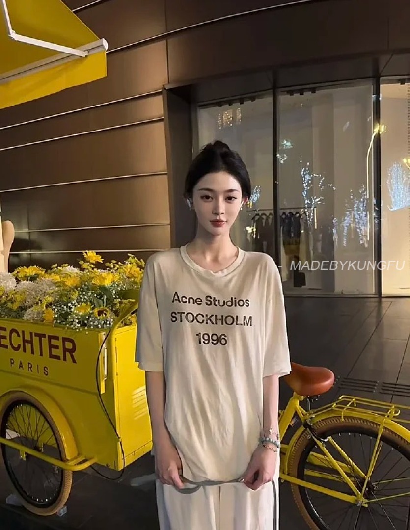 【A+ Item ID 9042 Acne 1996 Series Handmade Spray Painted Distressed Exclusive 85% Cotton+15% Linen - Image 6