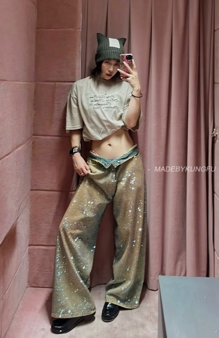 【A+ Item ID 9032 Acne 1996 Flocking Logo Printed Round Neck Loose Short Sleeved T-Shirt - Image 9