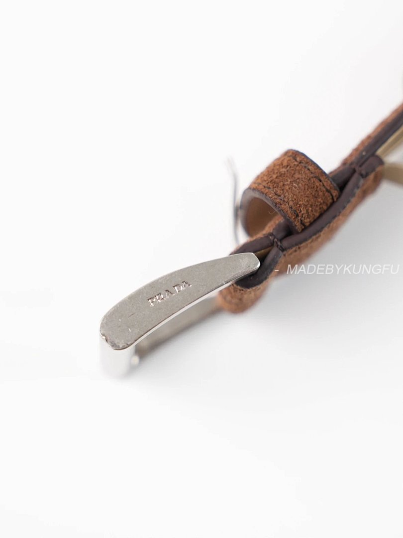 【A+ Item ID 8400 PRD _High Definition Triangle_ Logo Enamel Belt (_Imported Suede_ Bro) - Image 11