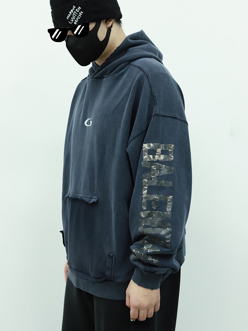 Christian Louboutin BLCG Vintage Washed Type Hooded Hoodie - Image 5