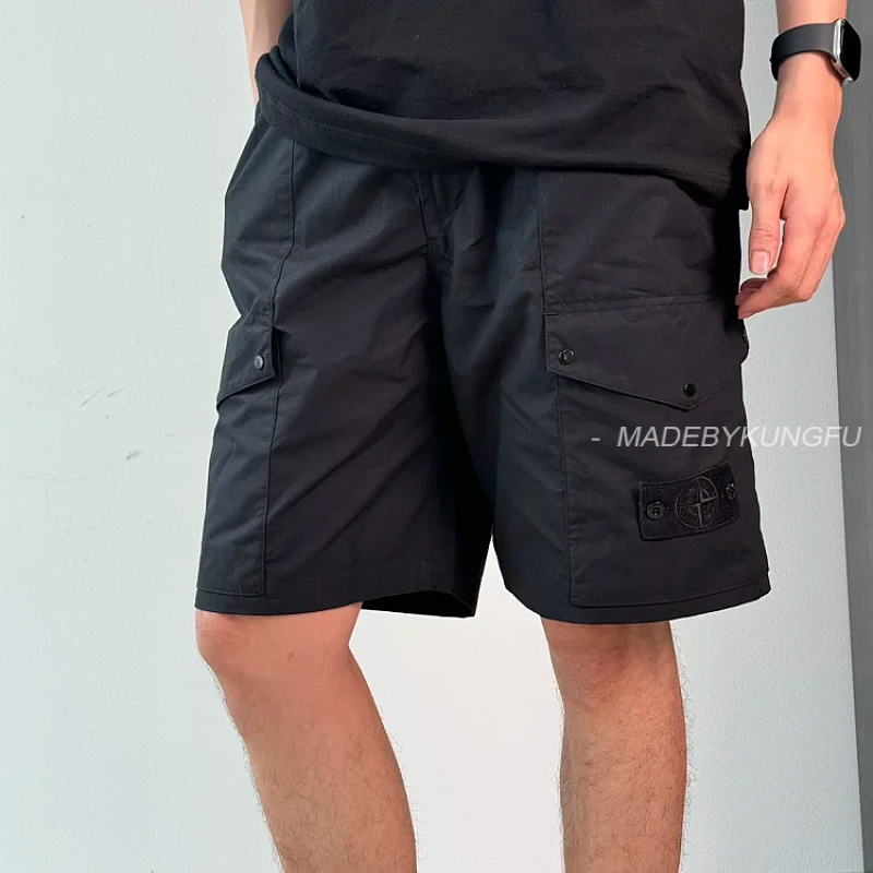 【A+ 【A+ Item ID 9074 SI Black Logo 50 Double Stranded Combed Cotton Workwear Shorts, photo 1