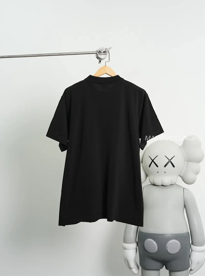 【A+ Item ID 9071 BLCG Cotton Beaded Embroidered Polo Short Sleeve Shirt Oversize Style Unisex - Image 16