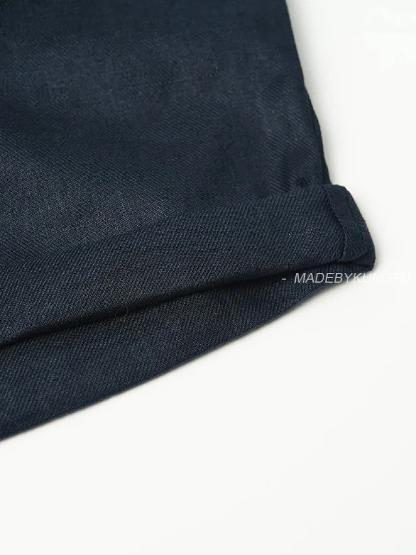 【A+ Item ID 9079 BC Natural Linen Rolled Edge Shorts With Double Pleat Design, Drawstring, Elastic - Image 21