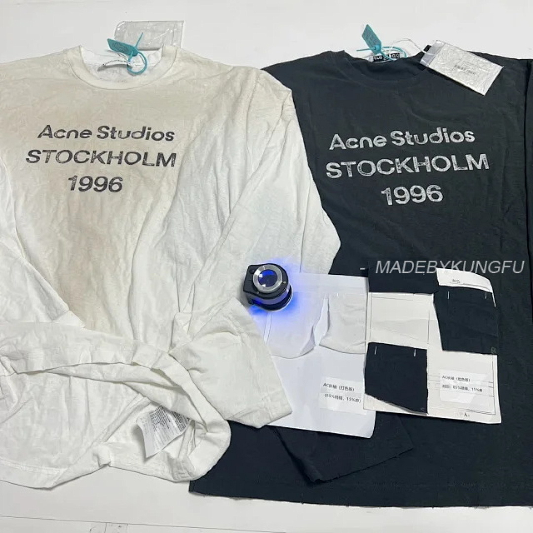 【A+ Item ID 9010 Acne Letter Print Round Neck Off Shoulder Long Sleeved Shirt - Image 37