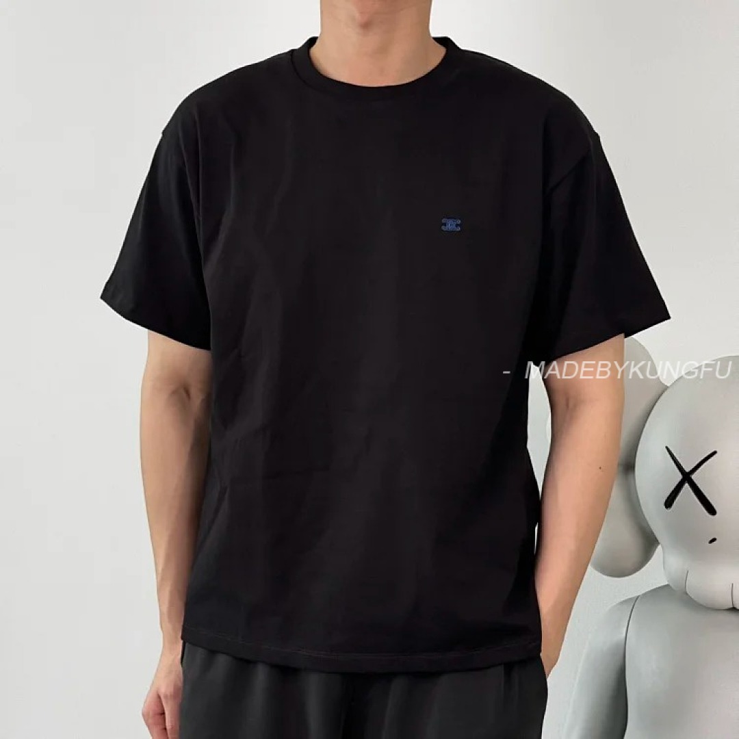 【A+ Item ID 9022 CE Triomphe Cotton Knitted Loose Round Neck Short Sleeve T-Shirt