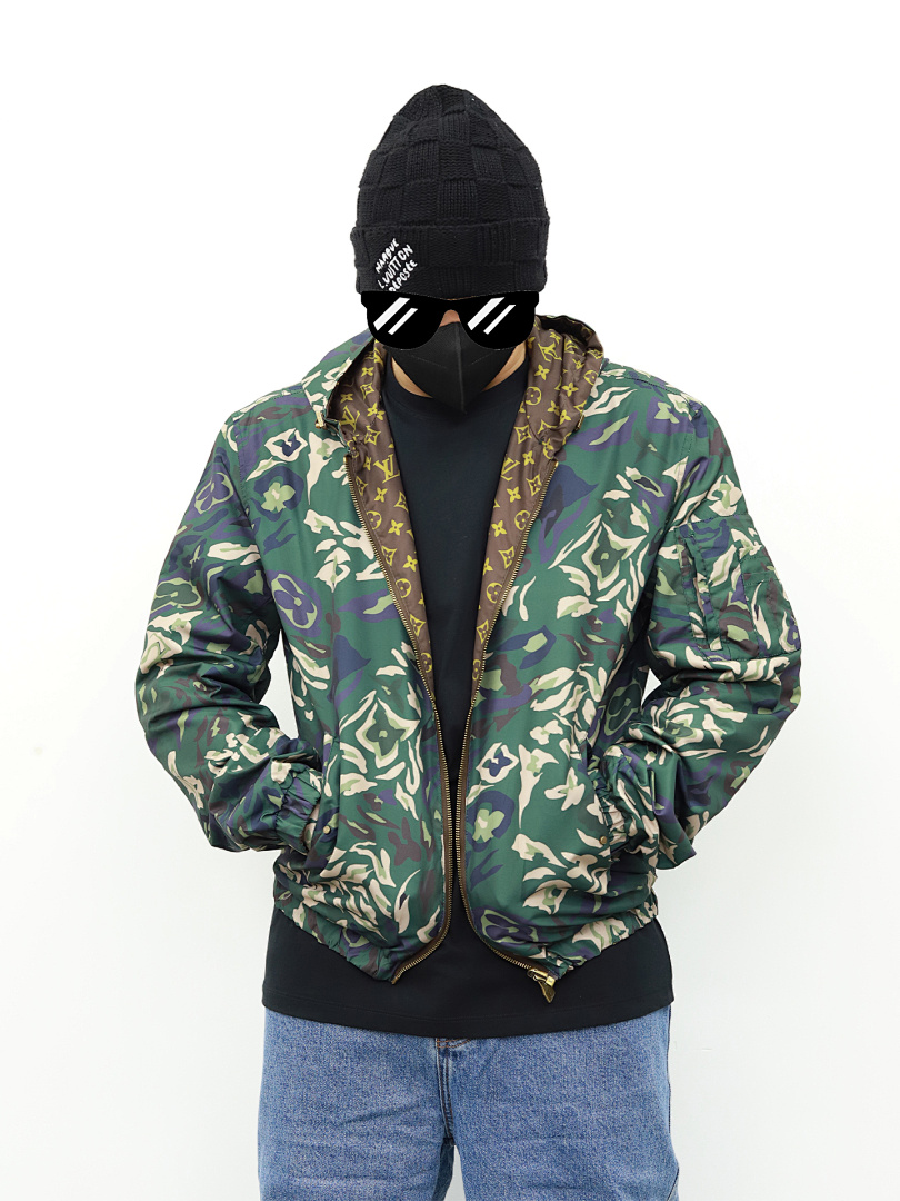 Christian Louboutin 1V Camouflage Reversible Windbreaker - Image 15