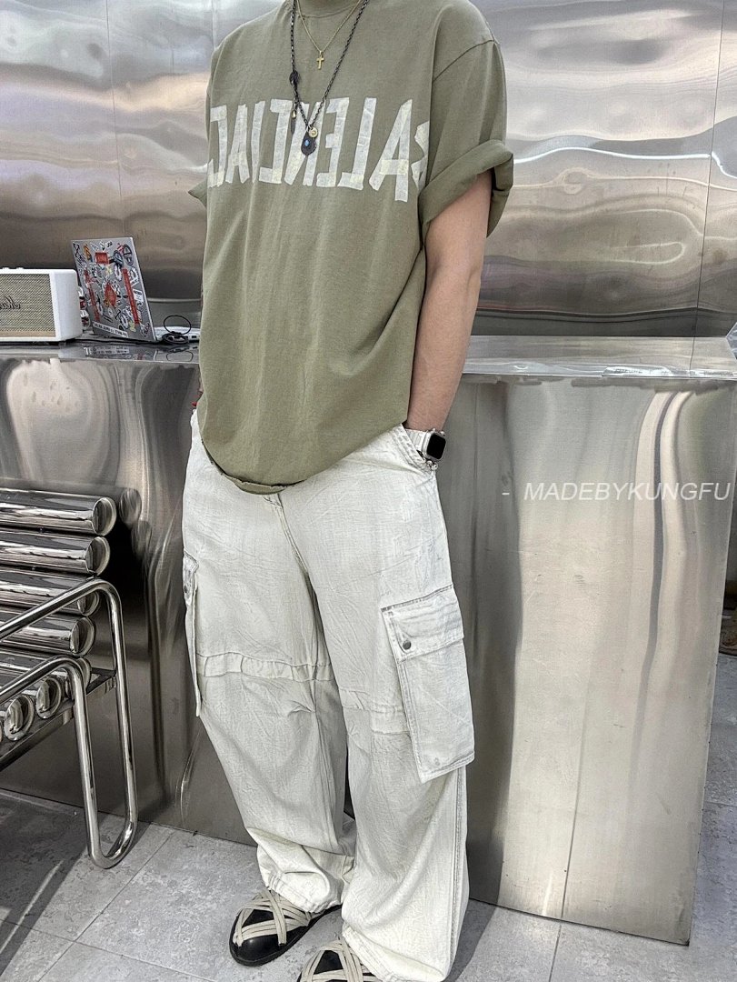 【A+ Item ID 8278 Balenc1Aga (Paris-2023S Pattern Paper Series Short Sleeves Retro) - Image 29