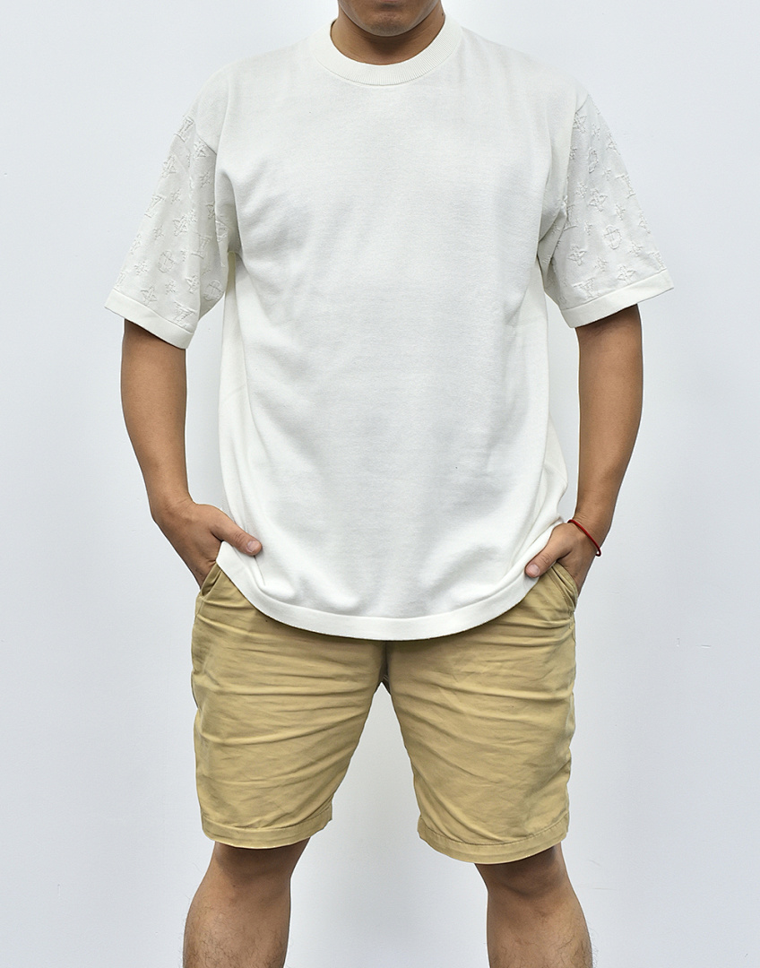 Other 1V Knit Sleeve Jacquard Tee - Image 34