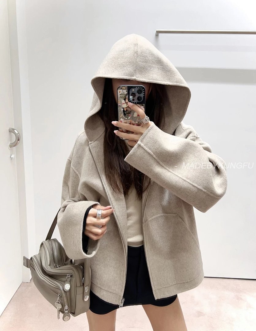 【A+ Item ID 8009 Acne-“92_6% Wool ➕7_4% Cashmere ”SS25FW25 Solid Color Loose Off Should - Image 24