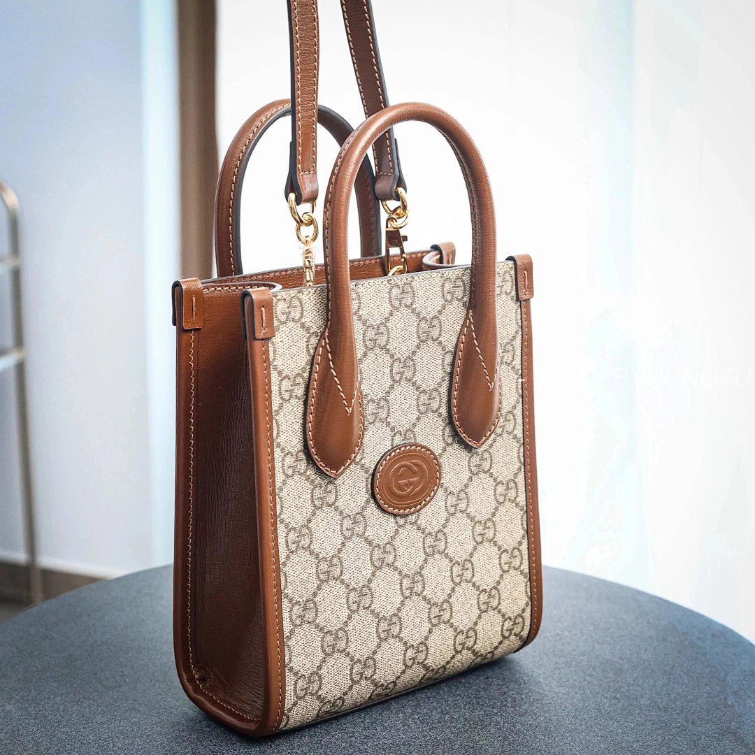 【A+ Item ID 8480 GUCCI GG-Retro Series Decorated With Interlocking Pairs G Mini T - Image 3