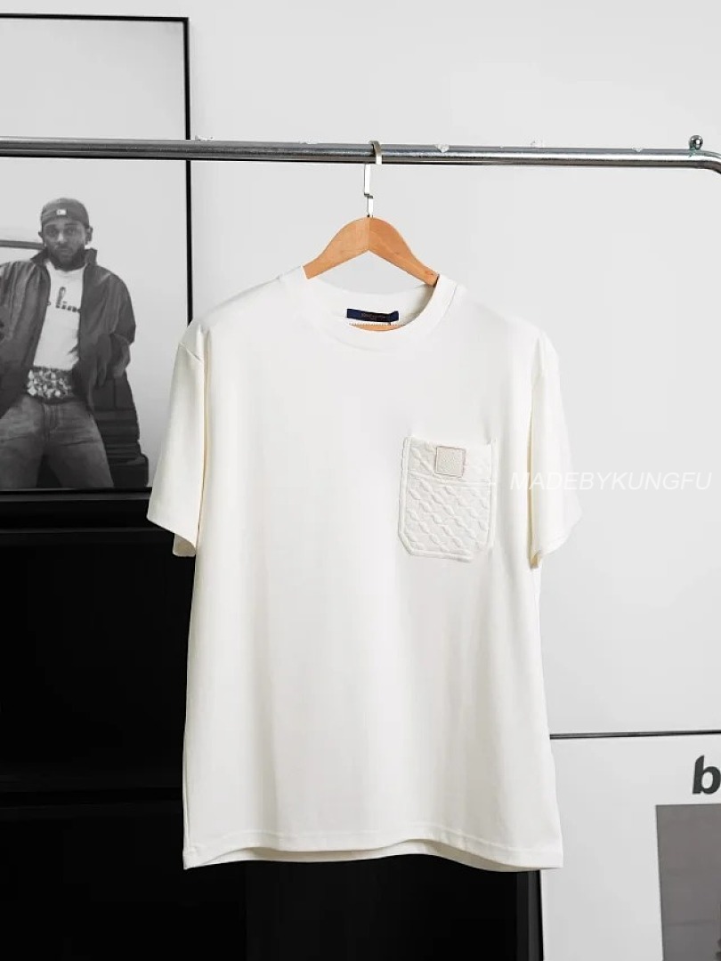 【A+ Item ID 9044 1V FW25 Chest Pocket Design With Genuine Leather Logo And Dyed Yarn Short Sl - Image 23