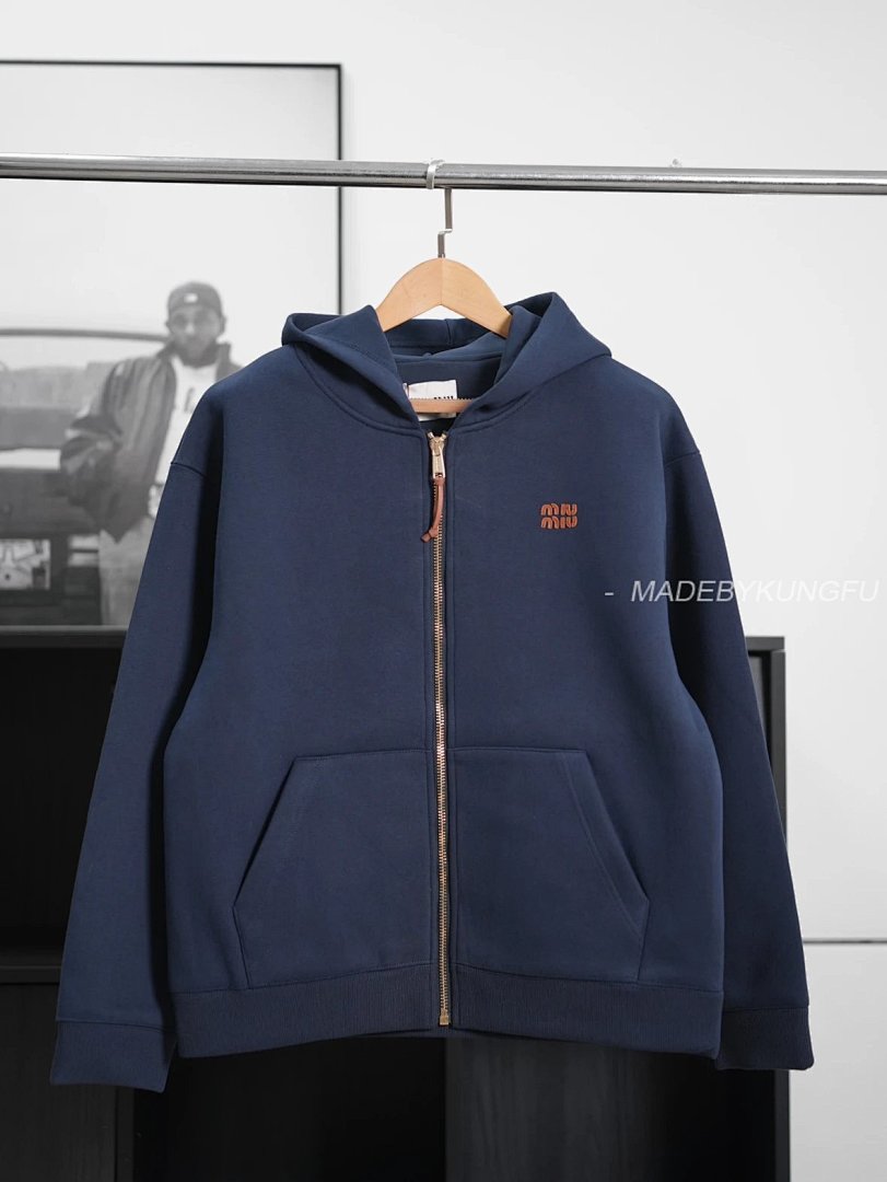 【A+ Item ID 8044 Miu SS24- Custom Hardware (Letter Logo Printed Zip Hooded Long-Sl) - Image 18