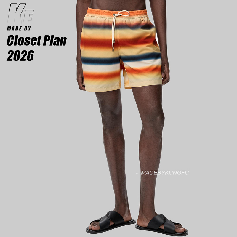 Christian Louboutin LOE Gradient Striped Swim Trunks, photo 1