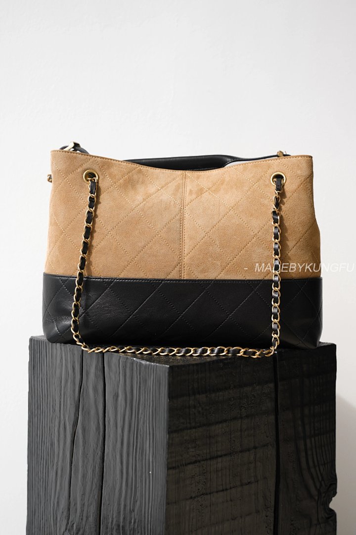 【A+ Item ID 8513 Xiaoxiang 25A Suede Color Blocked Handbag (_Imported Suede_ Small) - Image 15