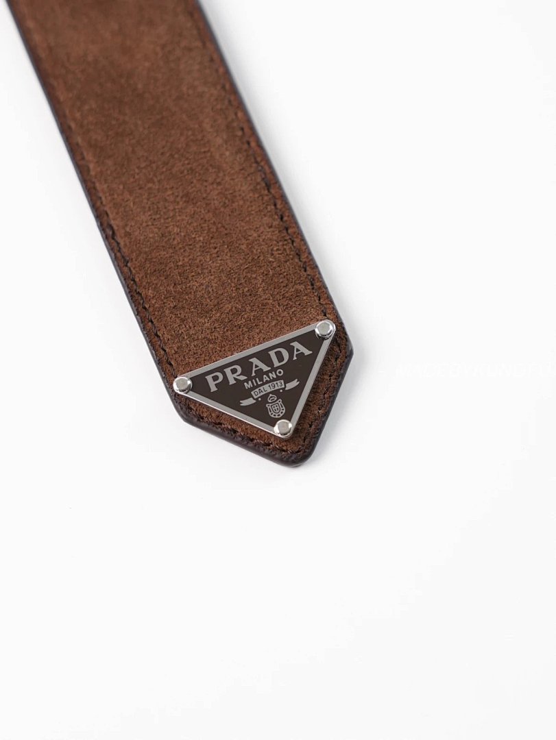 【A+ Item ID 8400 PRD _High Definition Triangle_ Logo Enamel Belt (_Imported Suede_ Bro) - Image 10