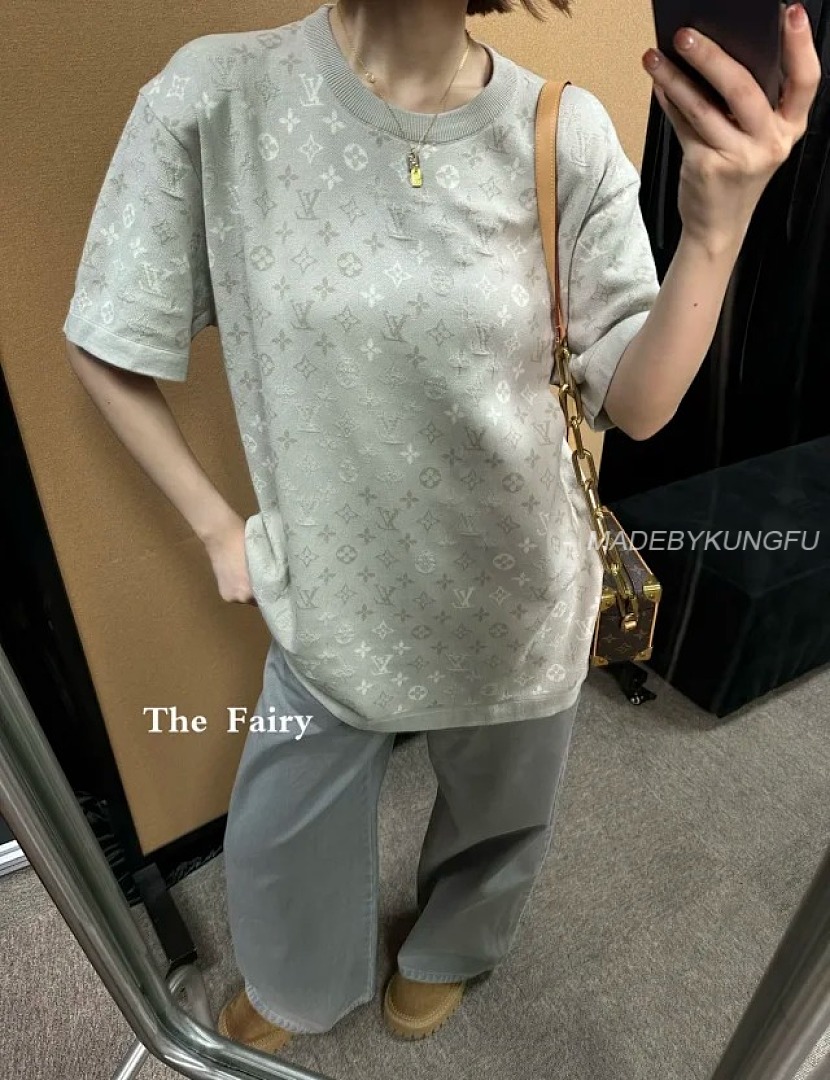【A+ Item ID 9034 1V Early Spring Men's Series Full Print Old Flowers MONOGRAM Round Neck Shirt Jacq - Image 7