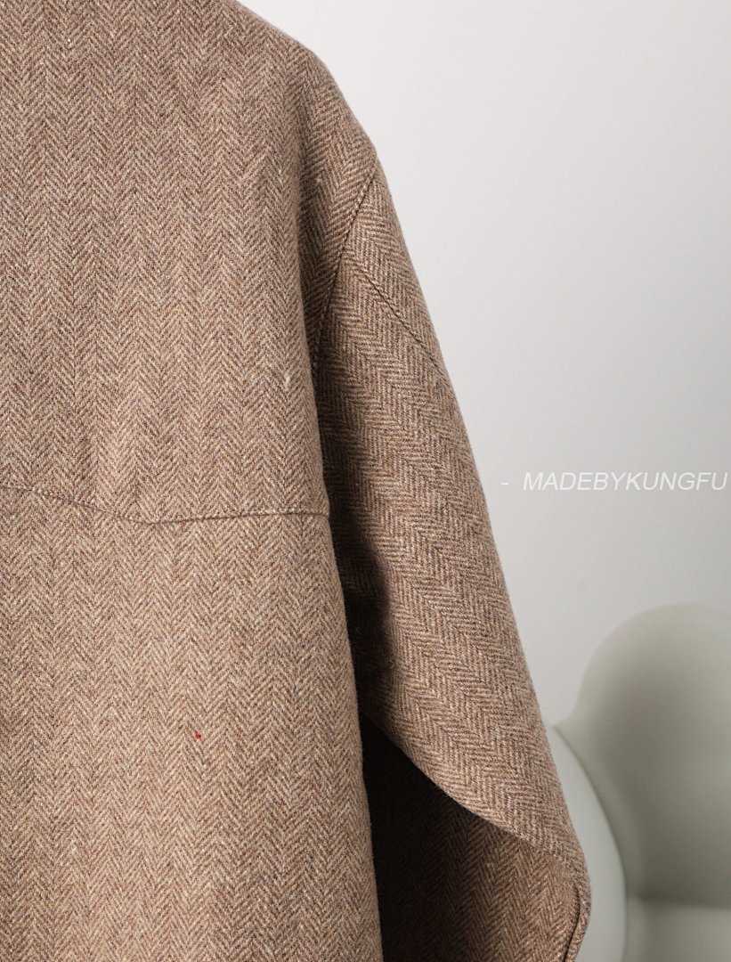 【A+ Item ID 8035 M1U-Miu-2024-Ss-Herringbone Wool Harrington Jacket (Stand Collar Work) - Image 10