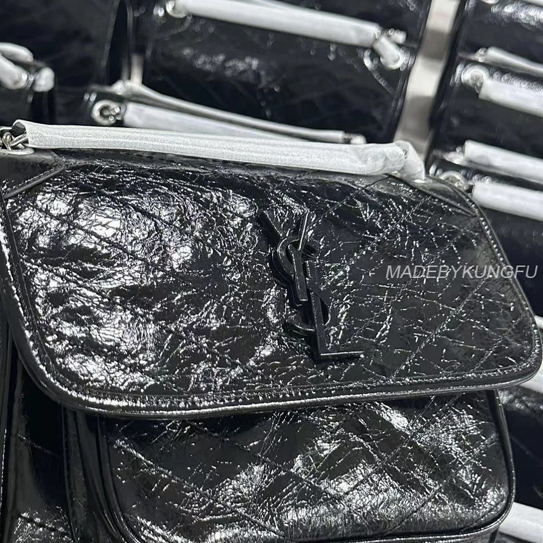 【A+ Item ID 8515 Yevs-SL-YS1- Classic -NIKI- Flip Chain Bag (Silver Black Label) - Image 53