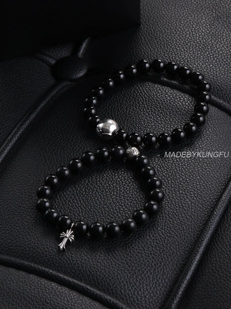 【A+ Item ID 8385 Two New Colors Added -Chrome-Hearts-CH- Crow Heart (Gemstone Bracelet) - Image 23