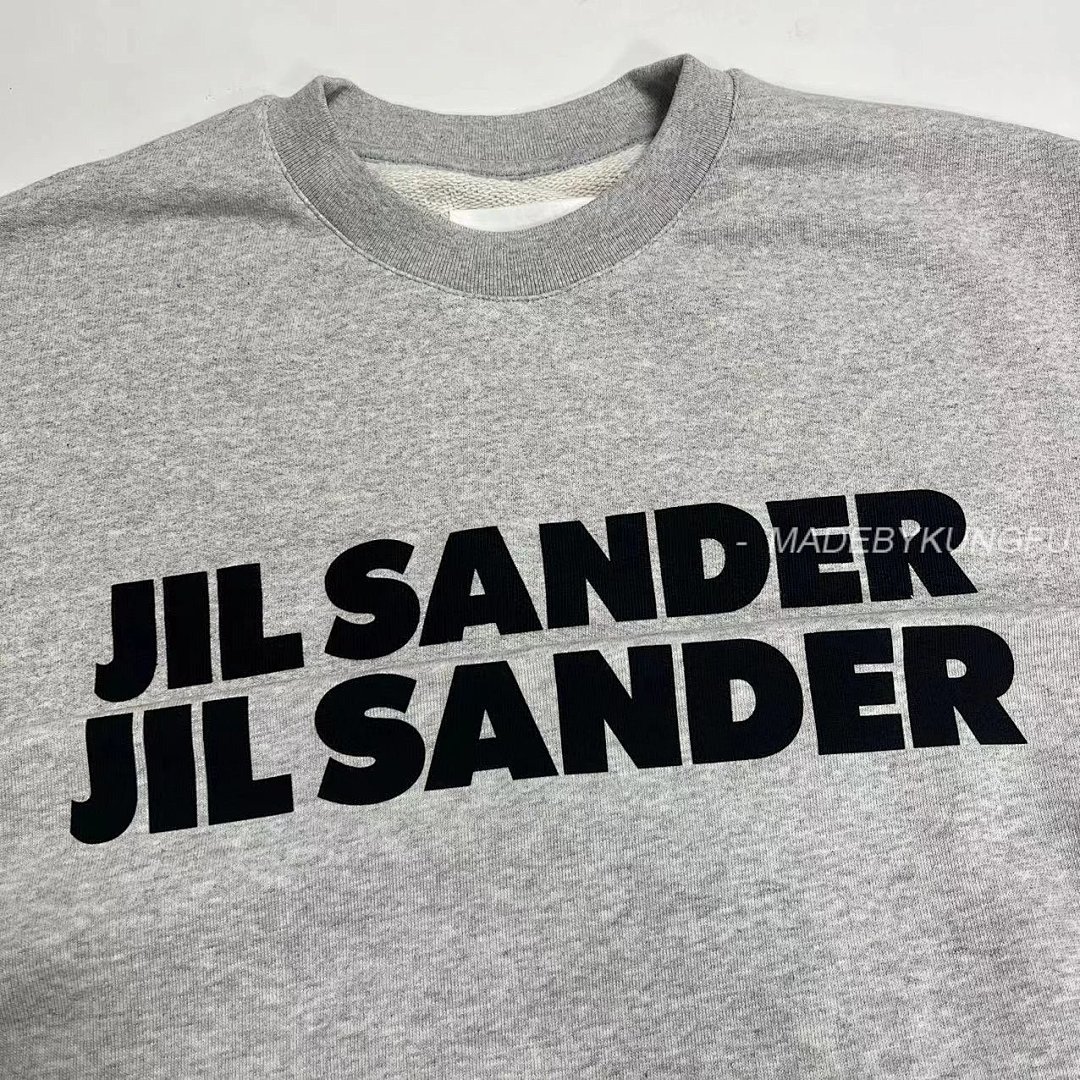 【A+ Item ID 8081 JILSANDER-Logo Printed Sweatshirt (Ribbed Crew Neck Loose Long Sleeve) - Image 35