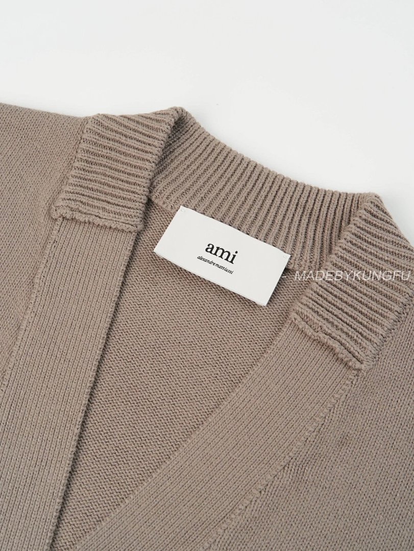 【A+ Item ID 8001 AMI Embroidered Logo V Collared Long Sleeve Sweater “85% Cotton ➕15% C - Image 11