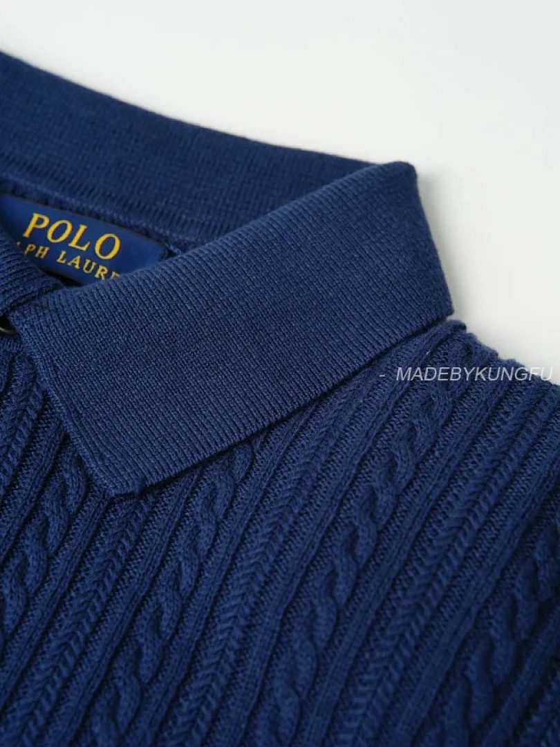 【A+ Item ID 9030 Ralph Fried Dough Twists Knitted Embroidered Pony Short Sleeve Pullover Polo Shirt - Image 18
