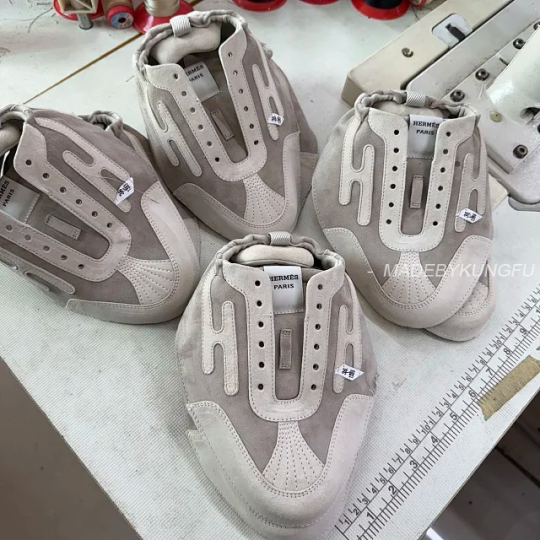 【A+ Item ID 9067 Hermes Sheepskin Vegetable Tanning Round Head Strap German Training Shoes Low Top - Image 15