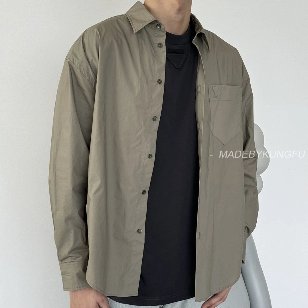 【A+ Item ID 8211 Ami-“40 Tencel Imitation Plain Weave ” Solid Color Loose Long Sleeve S
