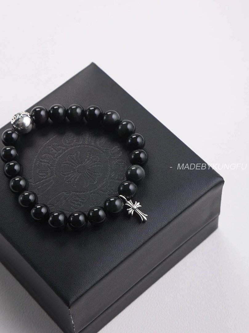 【A+ Item ID 8385 Two New Colors Added -Chrome-Hearts-CH- Crow Heart (Gemstone Bracelet) - Image 18
