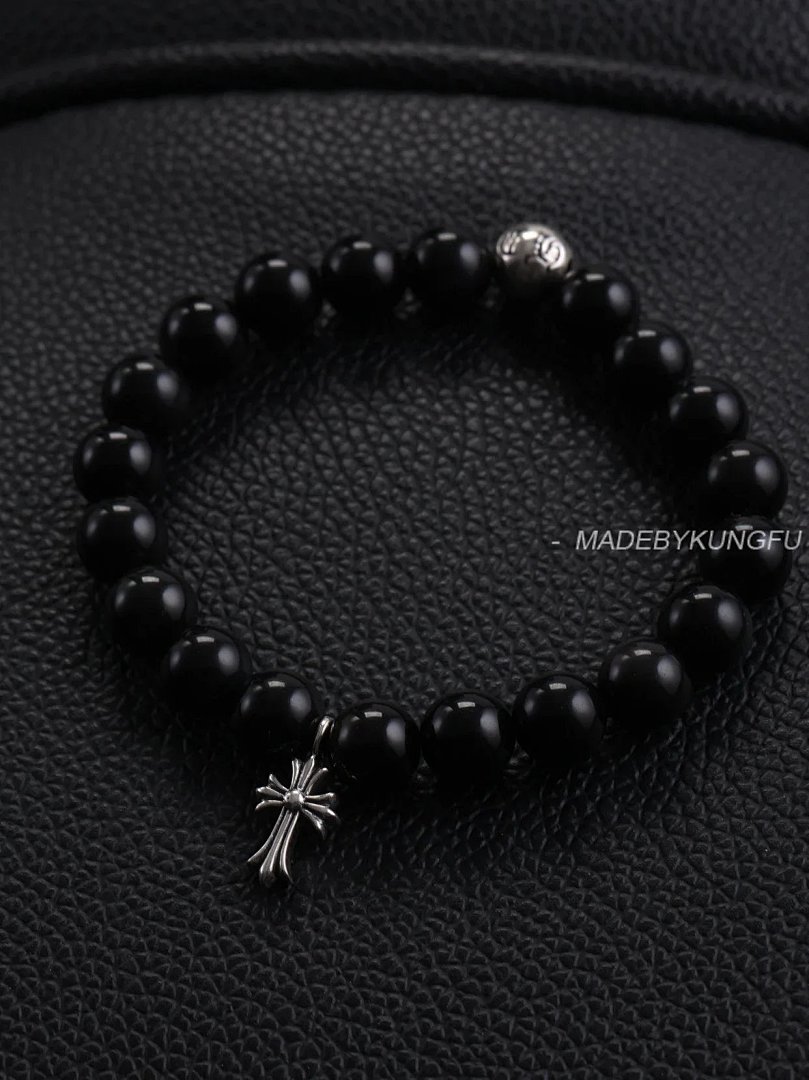 【A+ Item ID 8385 Two New Colors Added -Chrome-Hearts-CH- Crow Heart (Gemstone Bracelet) - Image 16