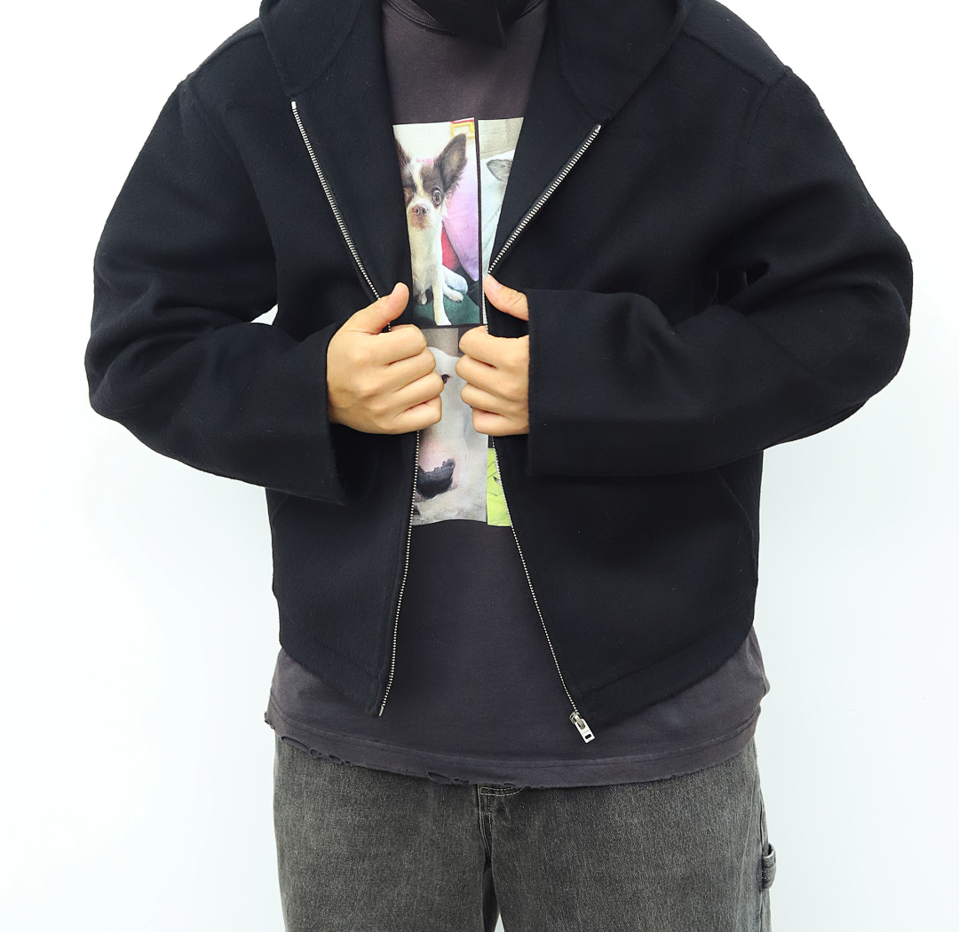 Other Acne Cashmere Wool Blend Double-Sided Zip Hoodie - Image 14