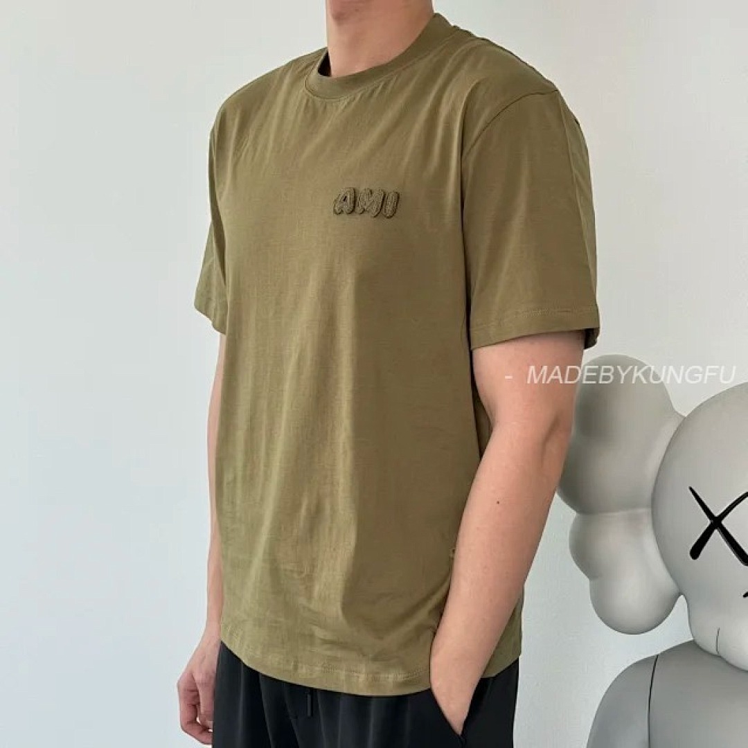 【A+ Item ID 9005 Ami Crochet Letter Round Neck Short Sleeve Night Osmanthus (Green) - Image 5