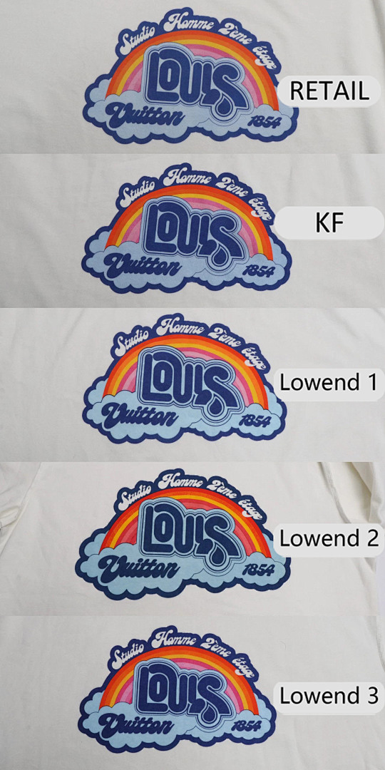 Other LV Rainbow Tee 269Yuan (Imported Slurry, No Fluorescence) - Image 7