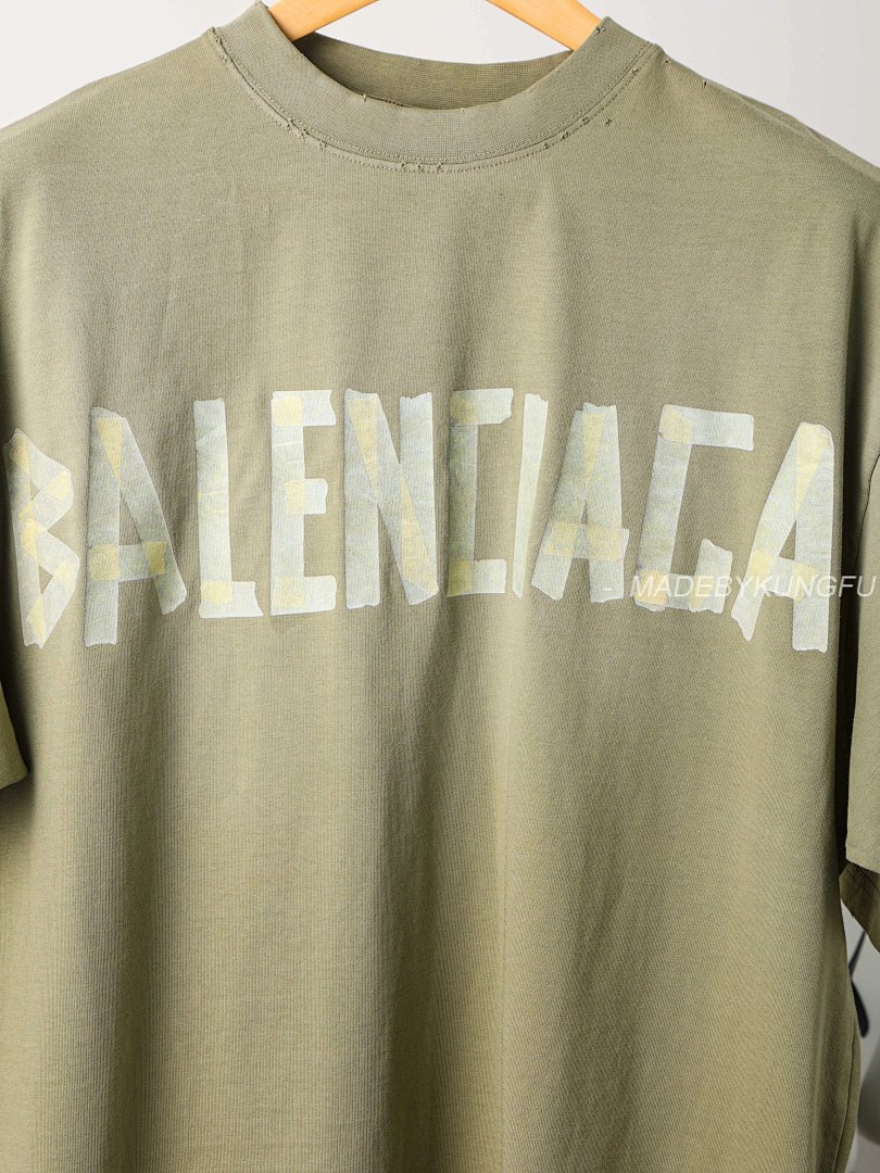 【A+ Item ID 8278 Balenc1Aga (Paris-2023S Pattern Paper Series Short Sleeves Retro) - Image 6