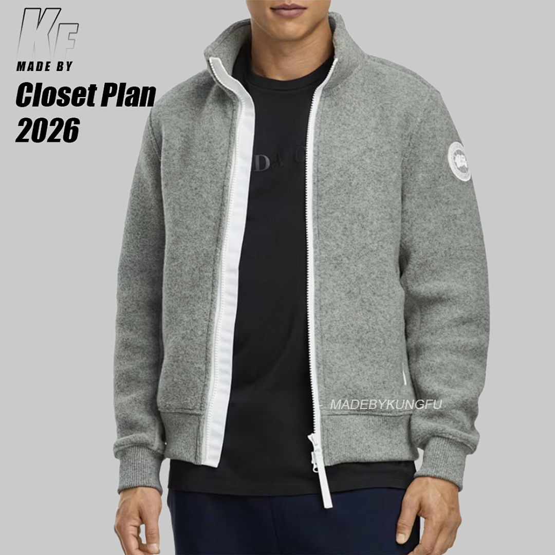 Christian Louboutin CG Stand Collar Fleece Wool Jacket