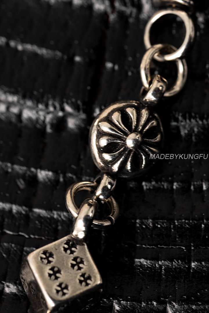 【A+ Item ID 8375 Chrome-Hearts- Crow Heart (Cross Dice Bracelet -925 Silver Hea) - Image 12